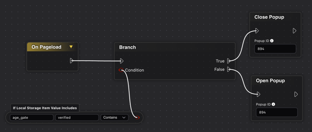 Image showing second page load event and conditional checks