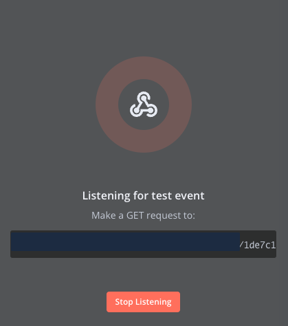 n8n image showing webhook is listening